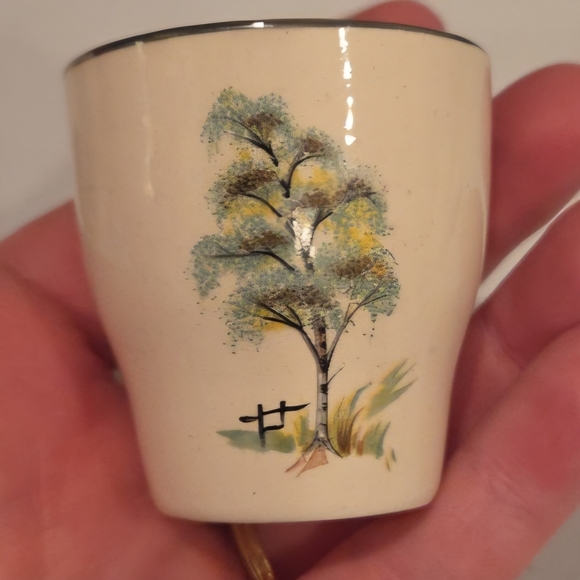 Vintage Egg Cups Low Profile Willow Tree Design - Picture 4 of 10
